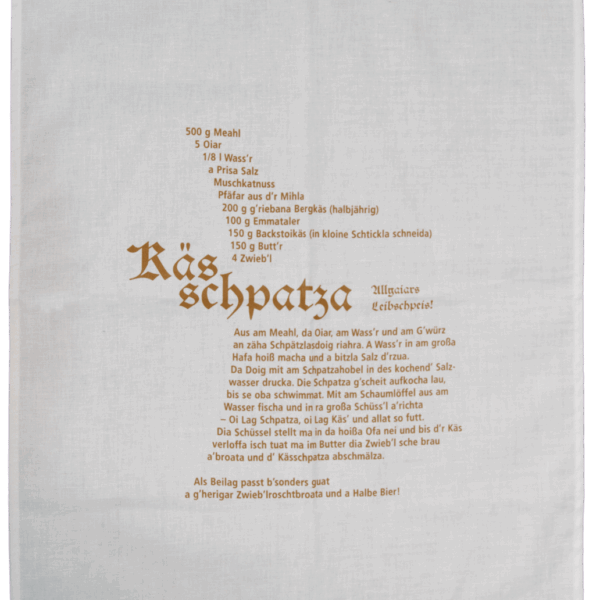 Geschirrtuch K&auml;sspatza-Rezept | Artikelnummer: 0011065143
